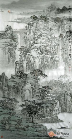 走廊装饰画之山水画, 一点改变,让室内大不同